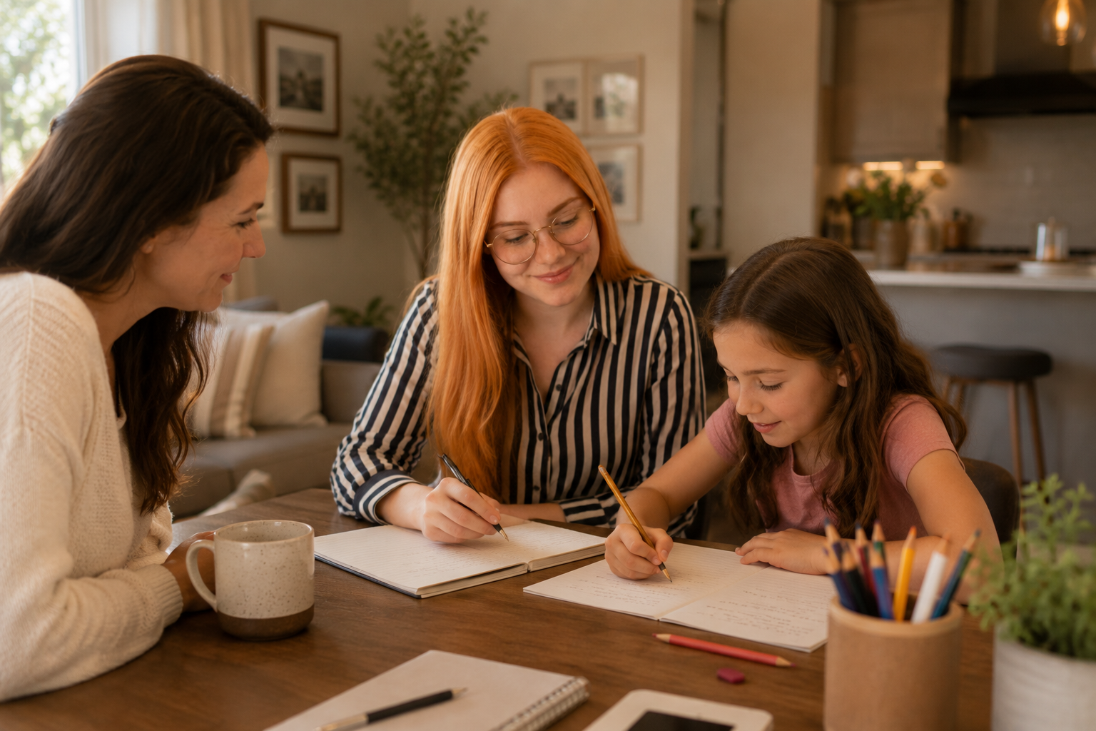 Family working together
